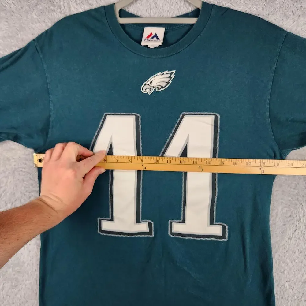 Philadelphia Eagles Shirt Mens Medium Green 11 Wentz NFL Football Graphic Lgo